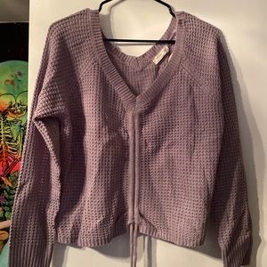 Purple off shoulder tunic top